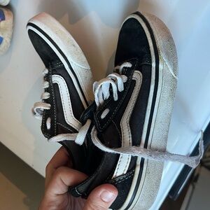 Vans Black and White Kids Sneakers